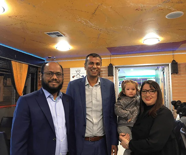 Dr. Naymul Hasan with Professor Rajvinder Singh and Florencia